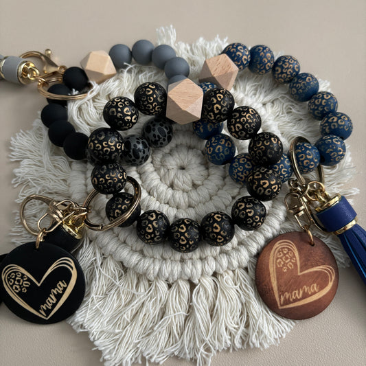 Black cheetah print Wristlet