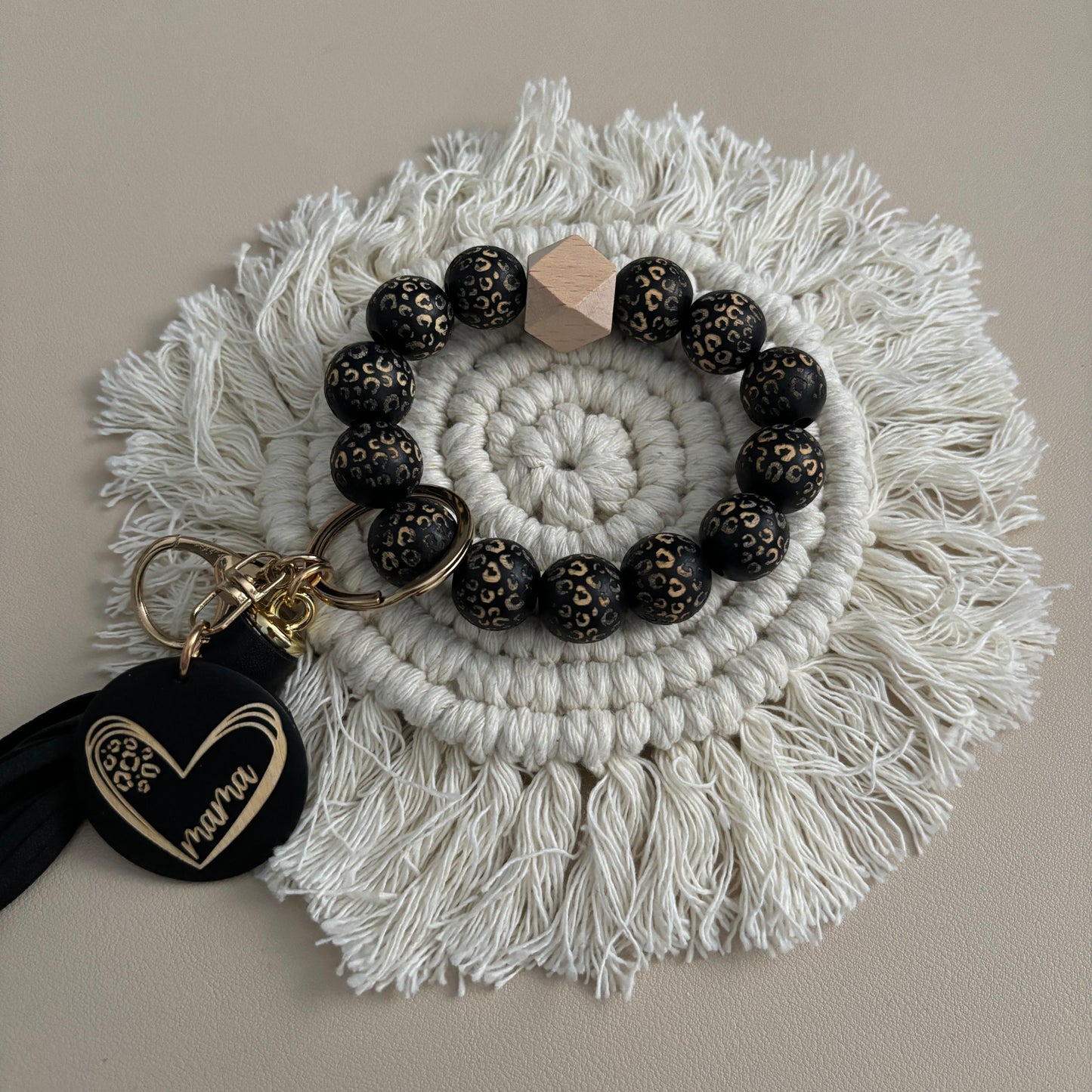 Black cheetah print Wristlet